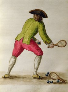 Noble jouant aux raquettes - Jan van Grevenbroeck